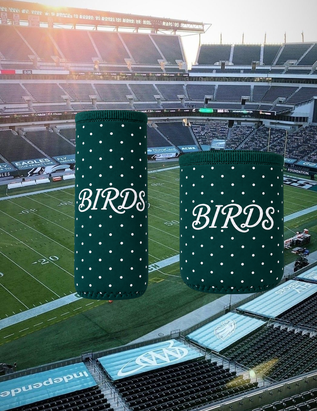 The Evergreen Birds Koozie 💚- 12 oz