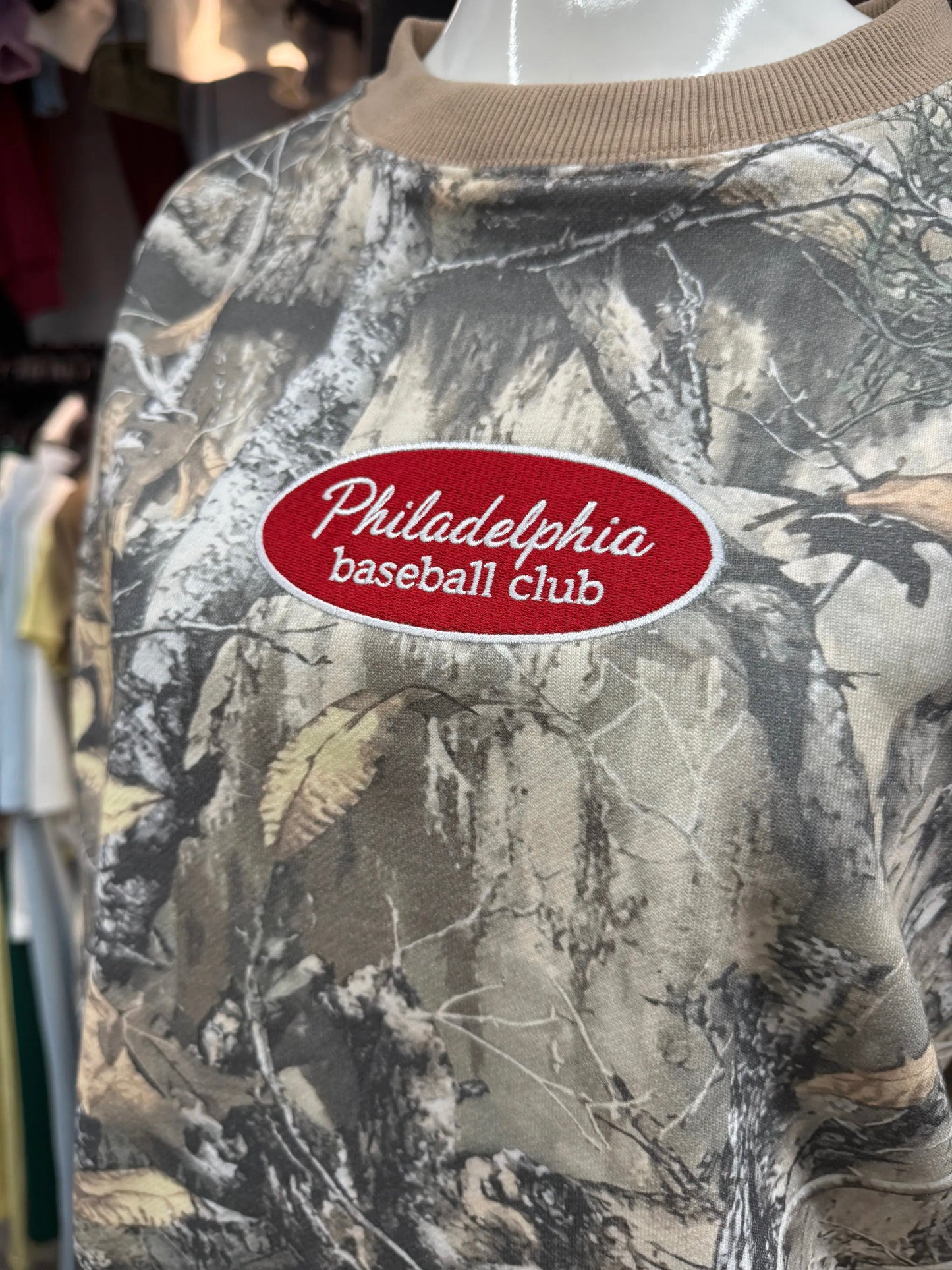 Philadelphia Baseball Camo Girl Crewneck