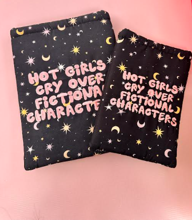 Hot Girls Cry Over Fictional Characters Book sleeves